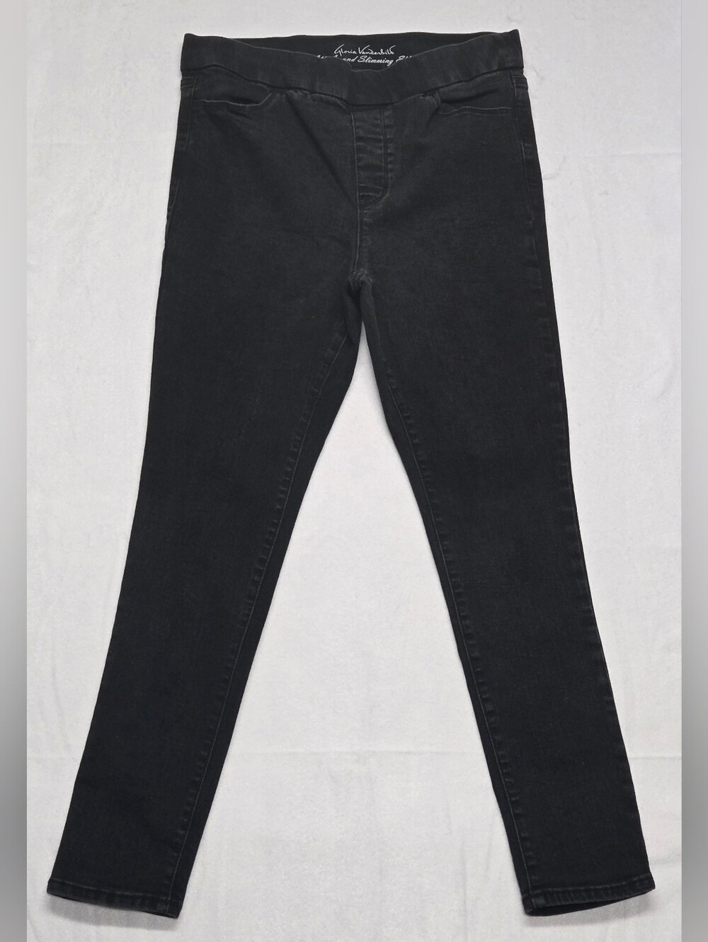 Gloria Vanderbilt All Around Slumming Effect 10 Black Stretch Skinny Ankle Jeans